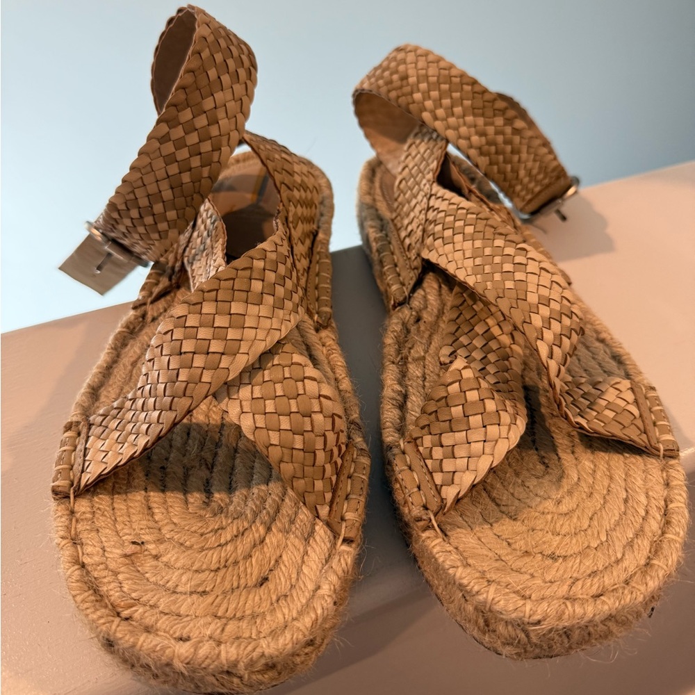 Sam Edelman Tan Espadrille Sandals EUC